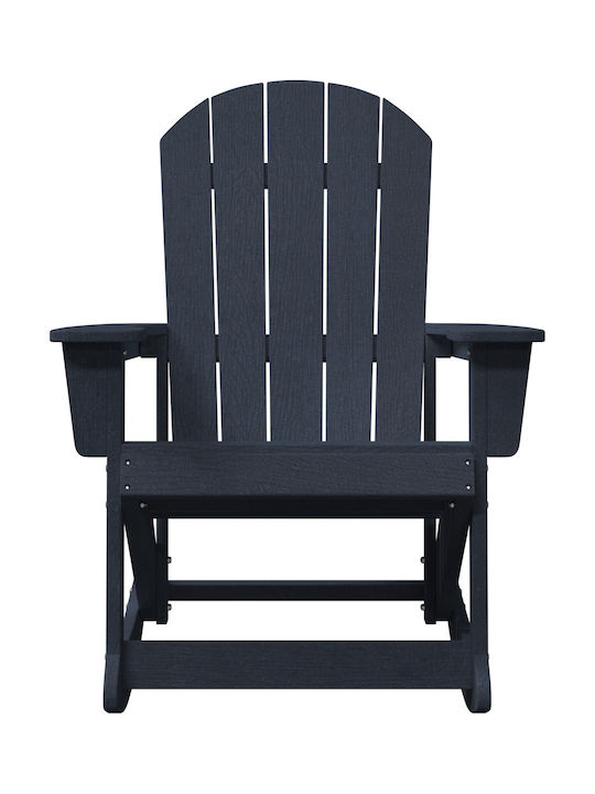 Rocking Chair Wooden Adirondack Navy Blue 2pcs 73.5x92x90cm