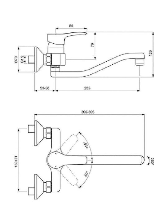 Vidima Kitchen Faucet Wall