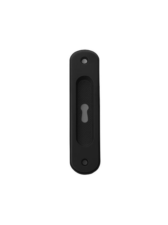 Finetto Black Door Flush Handle with Key Hole 102-1139#BLACK Finetto Black Door Flush Handle with Key Hole 102-1139#BLACK