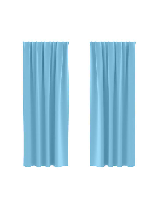vidaXL vidaXL Window Curtain Set with Pencil Pleat Light Blue 140x260cm
