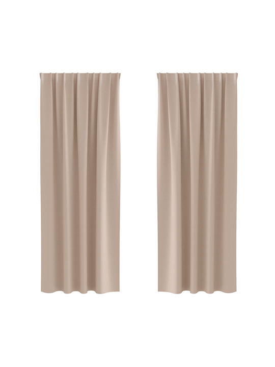 vidaXL vidaXL Vorhänge Fenster mit Tunnel Braune 140x260cm
