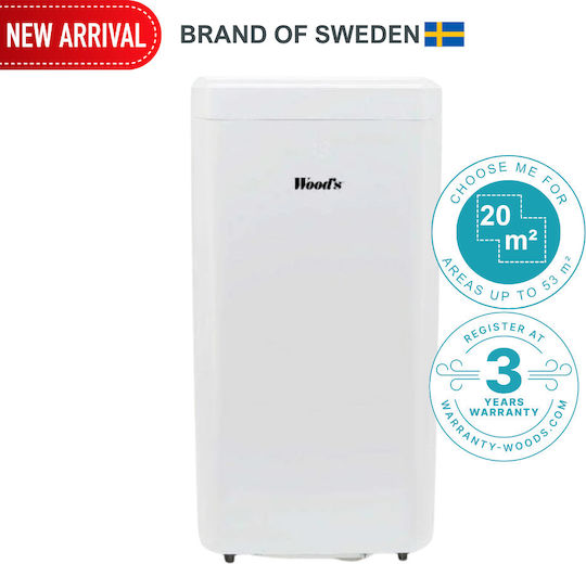 Wood's Milan 7K WiFi Duo Smart Home Portable Air Conditioner 7000 BTU Cooling/Heating