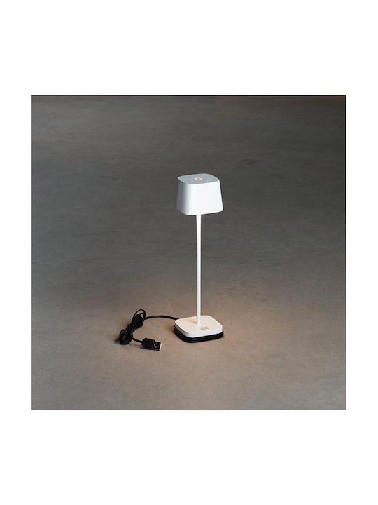 Konstsmide Lampa LED De Masă Pentru Exterior Cu Lumină Alb Cald IP54 Albă