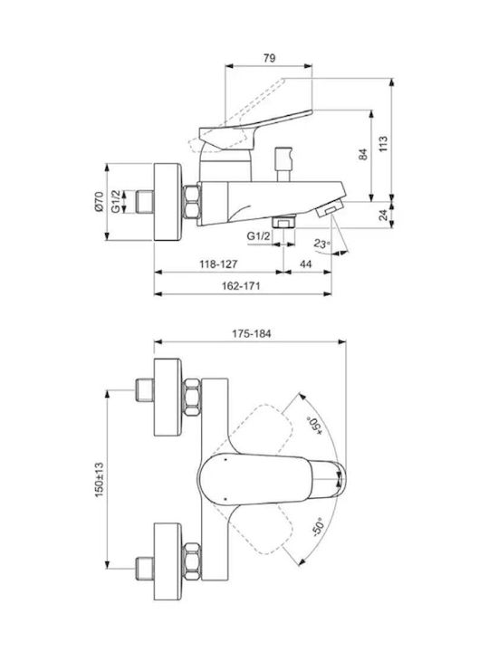 Ideal Standard Amestecare Baterie Cadă