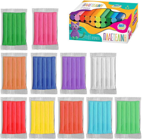 Justnote Plasticine in Box for Ages 3+, 11pcs