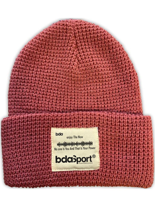 Beanie Unisex Σκούφος Πλεκτός σε Κόκκινο χρώμα