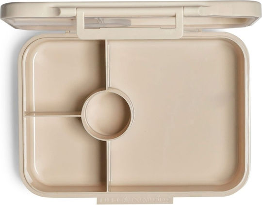 Citron Plastic Beige Lunch Box with Compartments 700ml