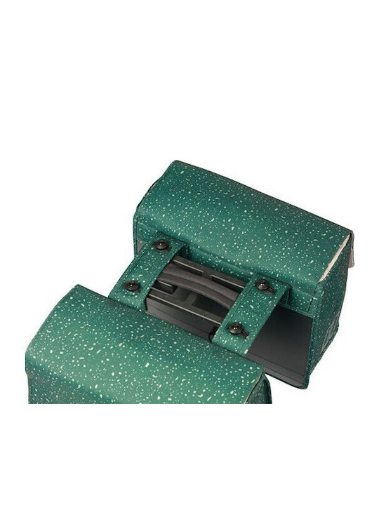 Basil Double Bicycle Rack Bag Green