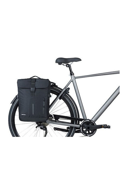 Basil Double Bicycle Rack Bag Black