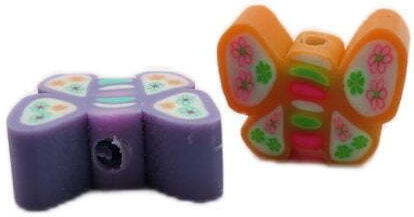 Fimo Perlen Schmetterlinge Mehrfarbige 10mm 10Stück 12-06