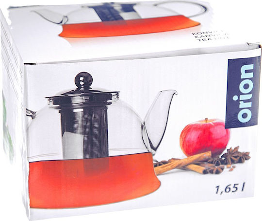 Orion Βραστήρας με Φίλτρο Γυάλινος Διάφανη 1650ml