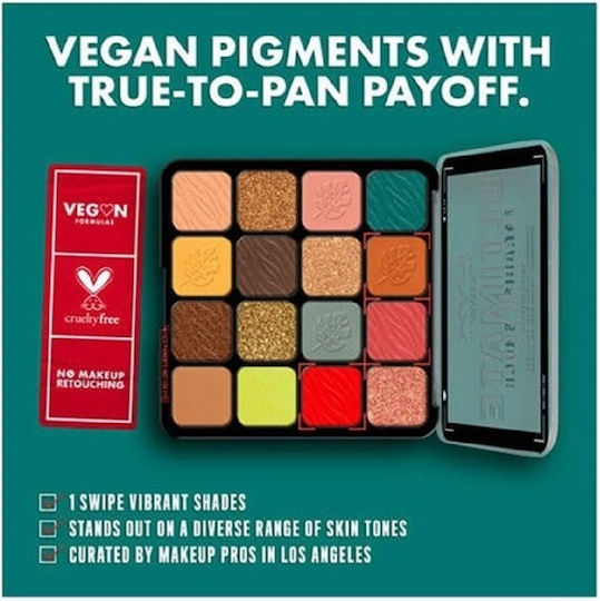 NYX Professional Makeup UP Ultimate Shadow Palette Paradise Shock Palette With Eye Shadows In Pressed Powder Form
