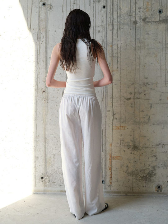 Dama Tesatura Pantaloni Ecru