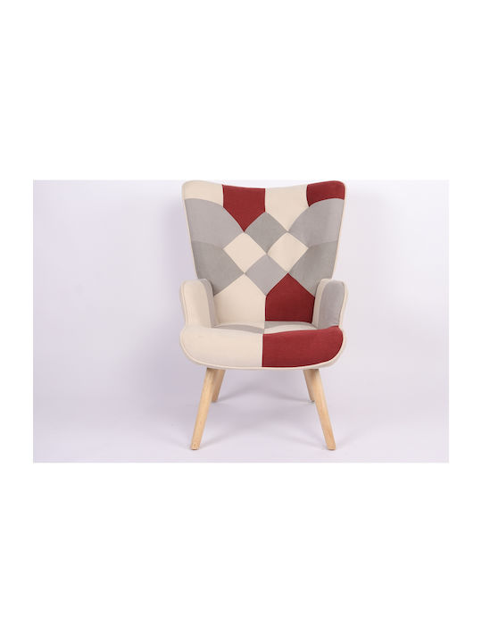 Briar Bergère Bordeaux/Grey Patchwork 73x69x96cm