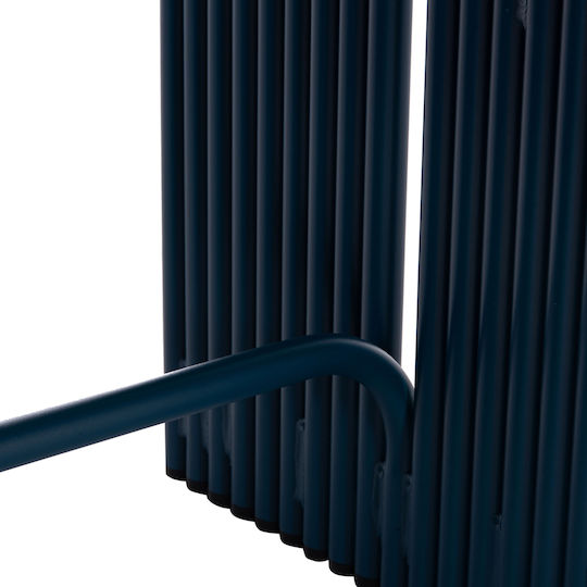 Hocker Für das Wohnzimmer mit Rückenlehne Metall Intrepid Blue 40x38x55cm