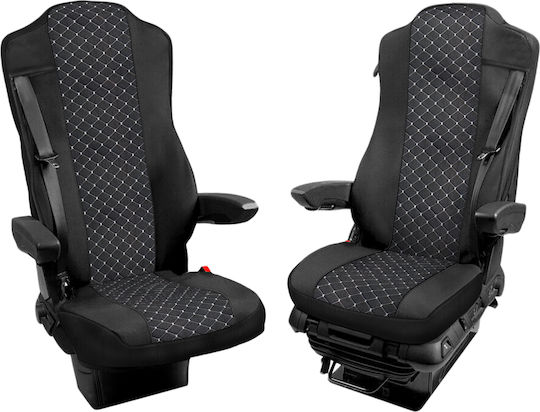 Предни Калъфи За Автомобилни Седалки Кожа Mercedes Mercedes-Benz Actros / Atego / Axor Черни