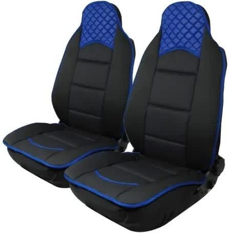 Huse Față Auto 2buc Piele Negru