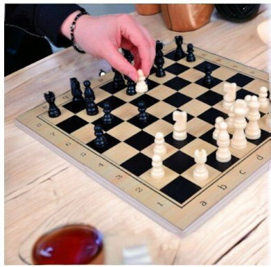 Wooden Checkers & Dice Set for Backgammon Brown / Black
