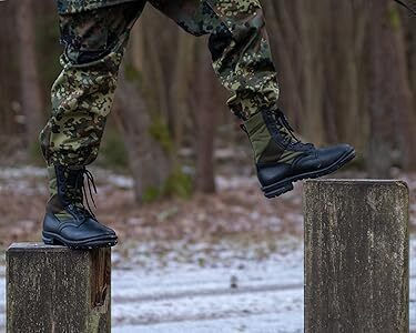 Militärische Stiefel Stiefel Ζούγκλας Bw Baltes Leder Khaki