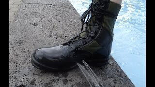 Militärische Stiefel Stiefel Ζούγκλας Bw Baltes Leder Khaki