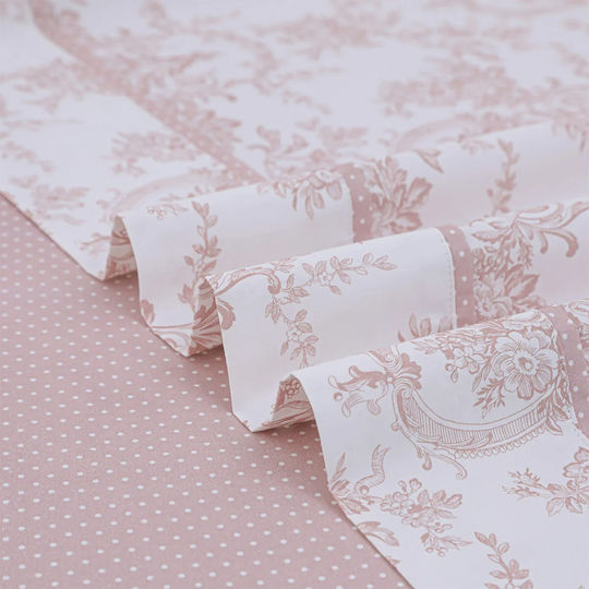 Liolios Home Chantai Σετ Σεντόνια Υπέρδιπλα 245x270εκ. Pink (4τμχ)