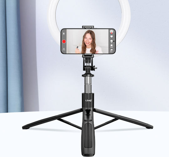 Linq Băț Selfie Extensibil Bluetooth Trepied Stabil Suport Rotativ Negru