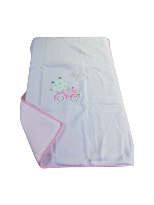 Klotsotiras Decke Kinderbett Vlies Rosa