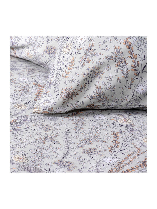 Beauty Home Duvet Cover Set Cotton Single with Pillowcase 165x245 Rene Art 12255 Bay Leaf Mint