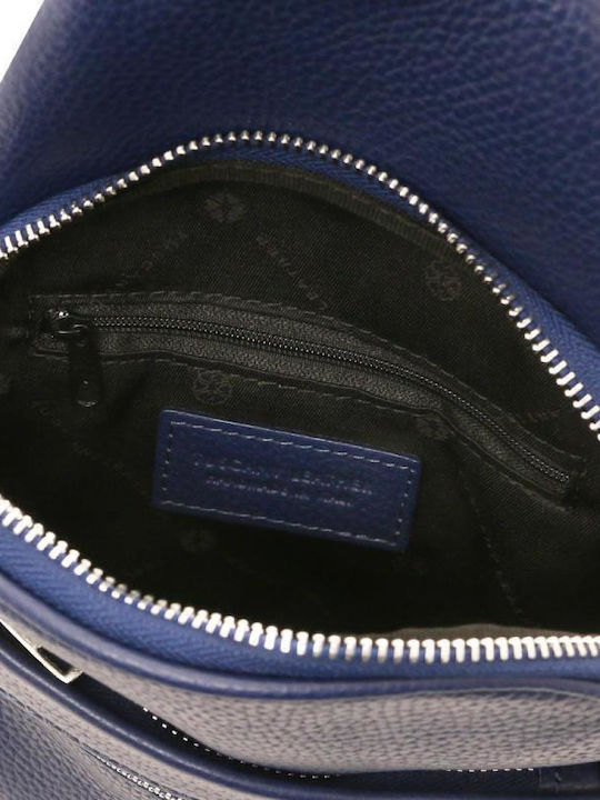 Albert Leather Men's Sling Bag Navy Blue