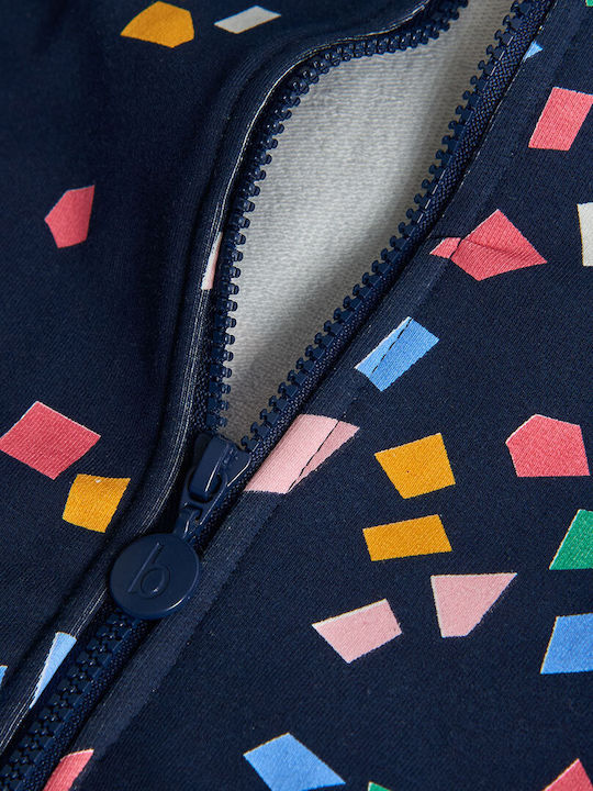 Παιδική Ζακέτα Fleece με Κουκούλα Navy Μπλε