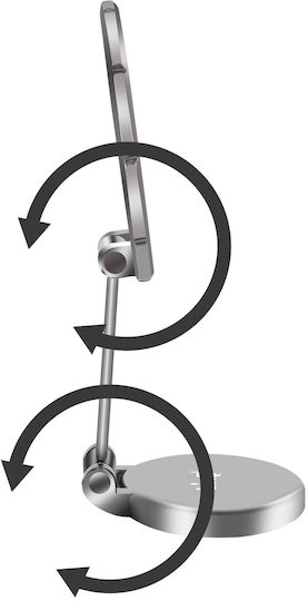Linq Magsafe Magnetic 360° Rotating Car Holder Silver
