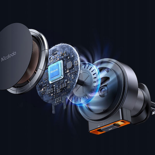 Mcdodo Auto Handyhalterung mit Magnet und Kabelloses Laden MagSafe Schwarz