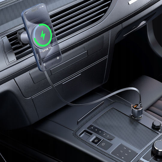 Mcdodo Auto Handyhalterung mit Magnet und Kabelloses Laden MagSafe Schwarz
