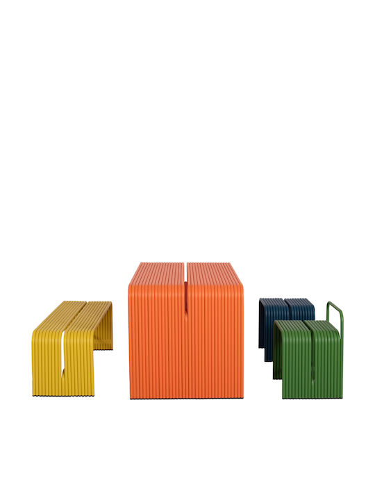 Intrepid Masă Sala de mese din Aluminiu Orange 121x70x70buc