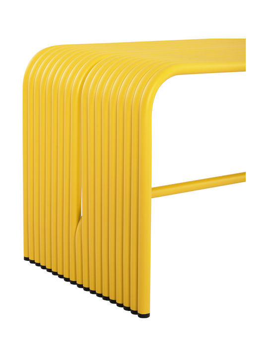 Intrepid Outdoor Metal Yellow Bench 105.5x38x42cm
