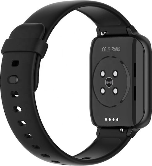 FiT Cloud Pro Aluminium 44mm Smartwatch με Παλμογράφο (Μαύρο)