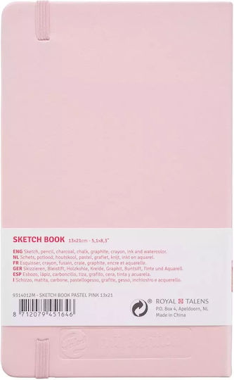 Royal Talens Sketch Pad Sketchbook Art Creation Sketch Book Pink 13x21cm 140gsm 80 Sheets
