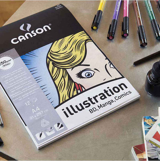 Canson Sketch Pad Illustration 250g 12 Sheets