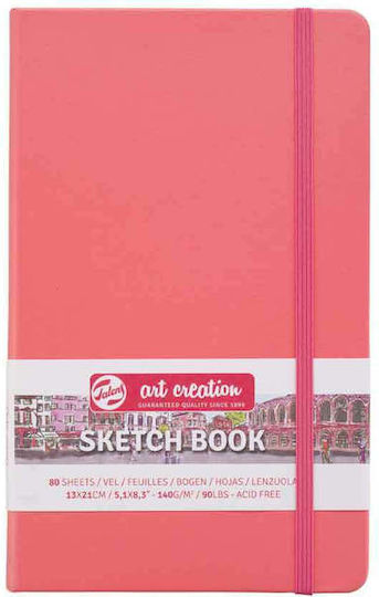 Royal Talens Μπλοκ Σχεδίου Sketchbook Art Creation Sketch Book Κοραλί 21x30εκ. 140 γρ. 80 Φύλλα A4 21x29.7cm
