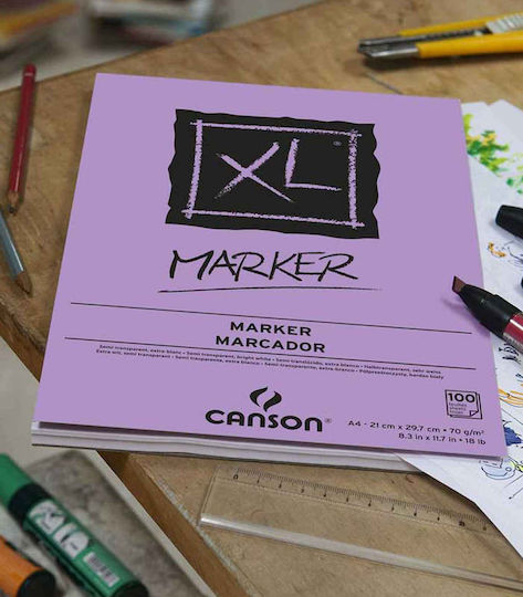 Canson Bloc de Desen XL Marker Α3 70gr 100φύλλα A3 29.7x42cm