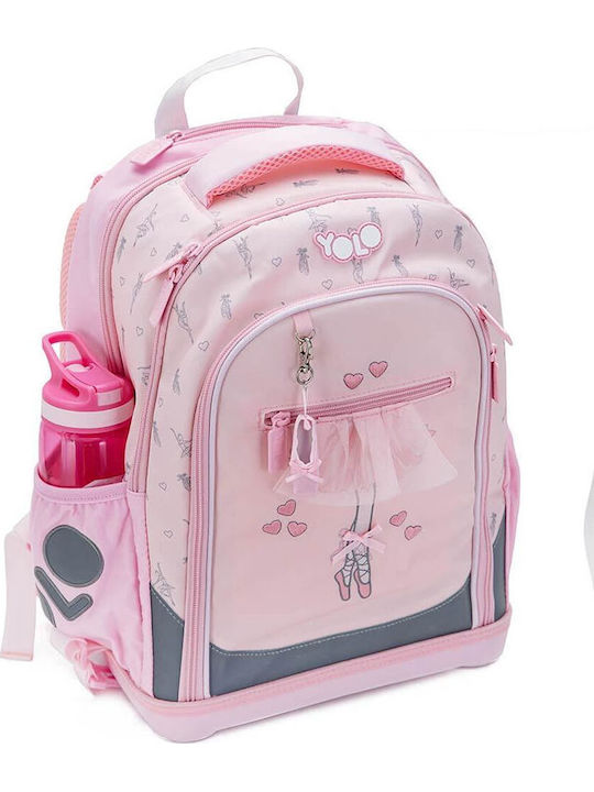 Cremlis Yolo School Bag Backpack Elementary, Elementary Pink 25Liters
