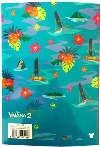 Gim Notebook Ruled B5 40 Sheets Vaiana Wave 1pcs
