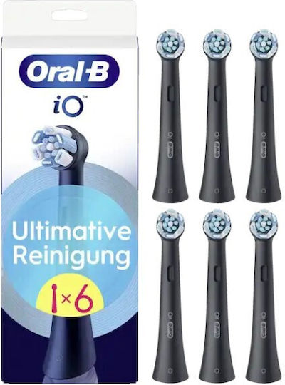 Oral-B iO Ultimate Clean Ersatzköpfe für Schwarz 6 Stück