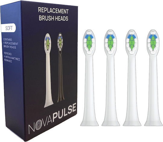 EllaDent Electric Toothbrush Replacement Heads White 4pcs