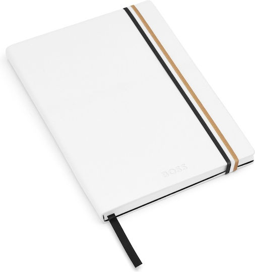 Boss Iconic Notebook A5 with Blank Pages White
