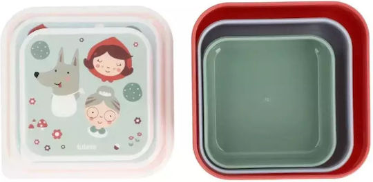 Tutete Plastik Kinder Lunchset 0.5Es Rot