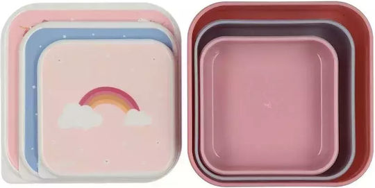 Tutete Plastik Kinder Lunchset Einhörner Rosa
