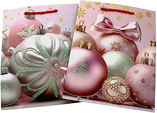 Paper Christmas Bag for Gift Multicolored 18x8x23cm.