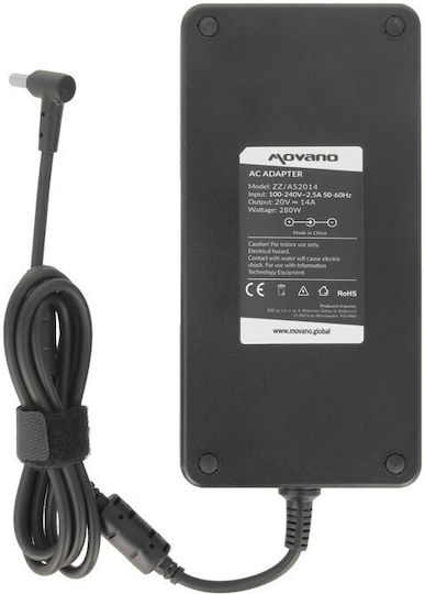 Movano Laptop-Ladegerät 20V 14A 6.0x3.7 Pin 280W Asus