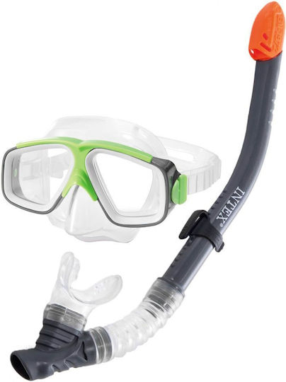 Intex Diving Mask with Snorkel Surf Rider Transparent Green